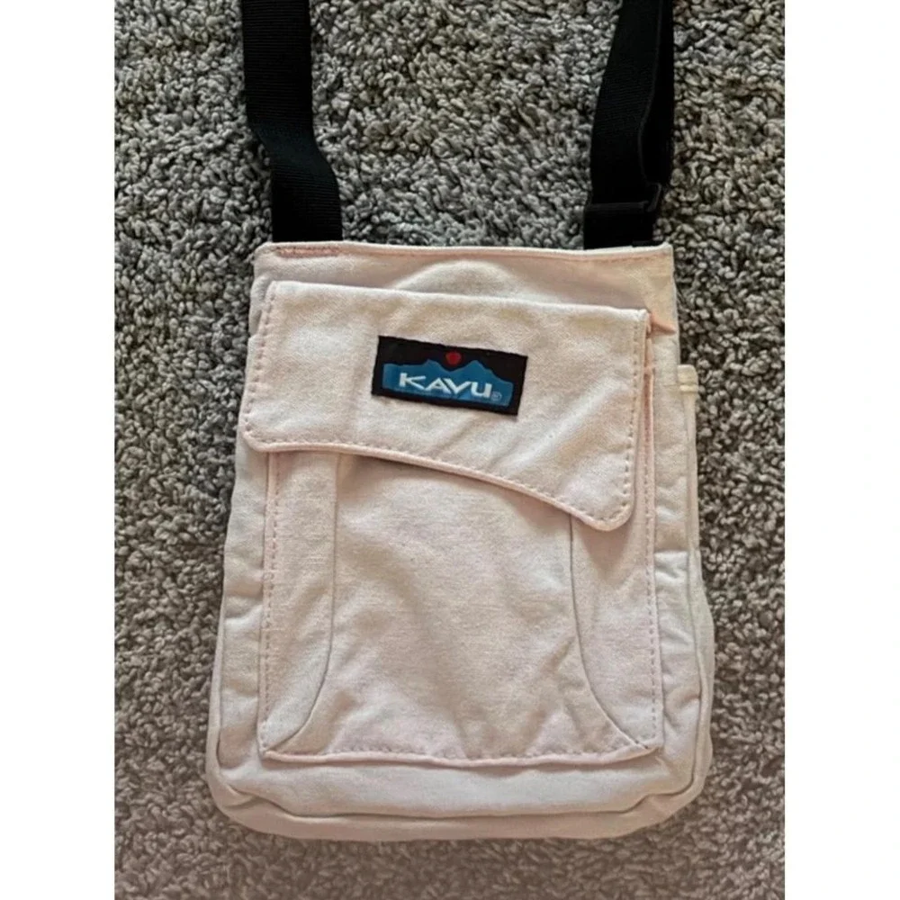 KAVU Crossbody‎ Bag Light Pink Shoulder Bag Outdoor Hiking Adjustable Strap
